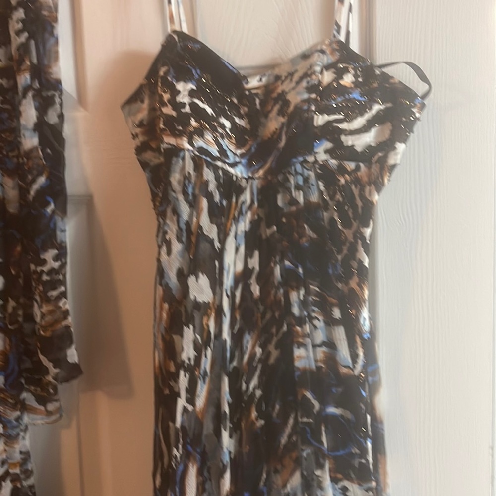 Beautiful silk Italian mini dress with matching scarf